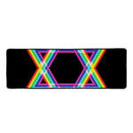Rainbow Star of David Print Long Kitchen Mat