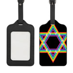 Rainbow Star of David Print Luggage Tag