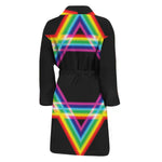 Rainbow Star of David Print Men's Bathrobe