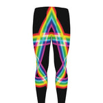 Rainbow Star of David Print Men's leggings
