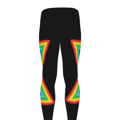 Rainbow Star of David Print Men's leggings