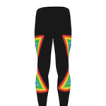 Rainbow Star of David Print Men's leggings