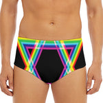 Rainbow Star of David Print Men's Triangle Swim Briefs