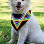 Rainbow Star of David Print Over The Collar Dog Bandana