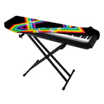 Rainbow Star of David Print Piano Keyboard Cover
