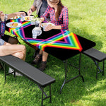 Rainbow Star of David Print Picnic Table Cover