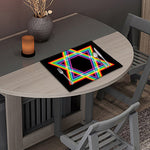Rainbow Star of David Print Placemat