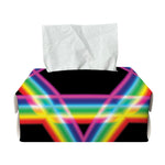 Rainbow Star of David Print Rectangle Tissue Box Cover