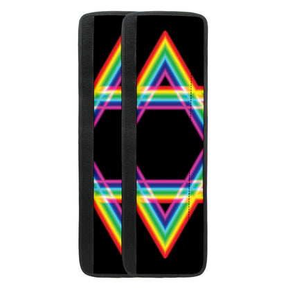 Rainbow Star of David Print Refrigerator Handle Covers