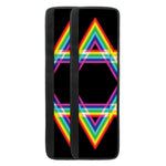 Rainbow Star of David Print Refrigerator Handle Covers