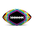 Rainbow Star of David Print Rugby Ball
