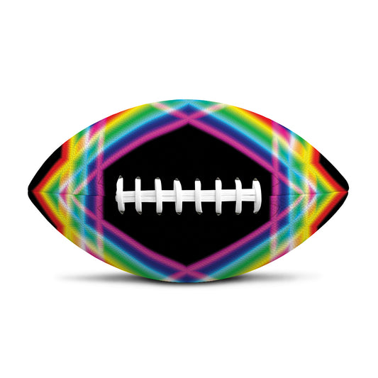 Rainbow Star of David Print Rugby Ball