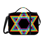 Rainbow Star of David Print Shoulder Strap Bible Bag