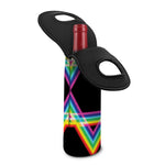 Rainbow Star of David Print Single Neoprene Wine Tote
