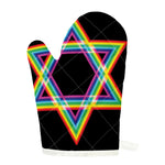 Rainbow Star of David Print Single Oven Mitt