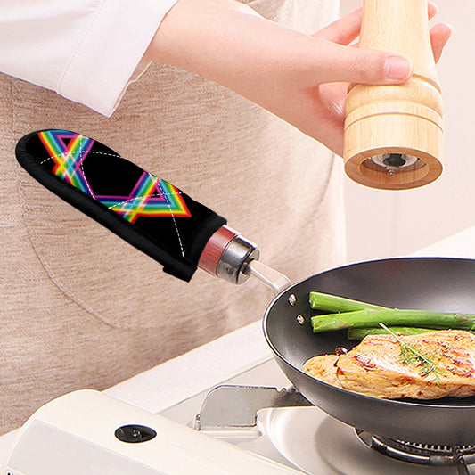 Rainbow Star of David Print Skillet Handle Cover