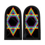 Rainbow Star of David Print Skillet Handle Cover