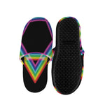 Rainbow Star of David Print Slippers