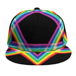 Rainbow Star of David Print Snapback Cap