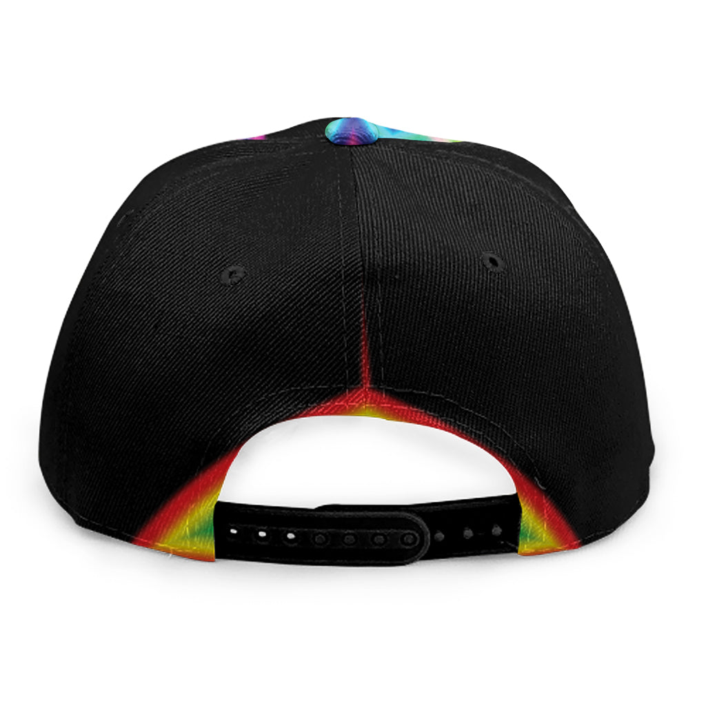 Rainbow Star of David Print Snapback Cap