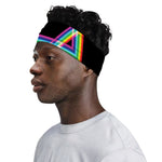 Rainbow Star of David Print Sports Headband
