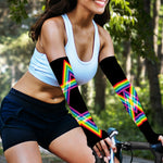 Rainbow Star of David Print Sun Protection Arm Sleeves