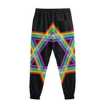 Rainbow Star of David Print Sweatpants