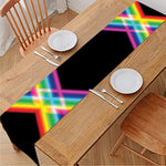 Rainbow Star of David Print Table Runner