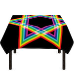 Rainbow Star of David Print Tablecloth