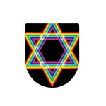Rainbow Star of David Print Toilet Lid Cover