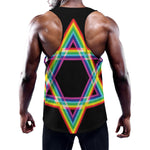 Rainbow Star of David Print Training Tank Top