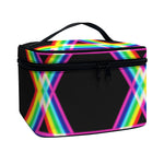 Rainbow Star of David Print Travel Makeup Bag