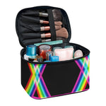 Rainbow Star of David Print Travel Makeup Bag