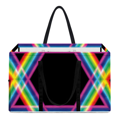 Rainbow Star of David Print Utility Tote Bag