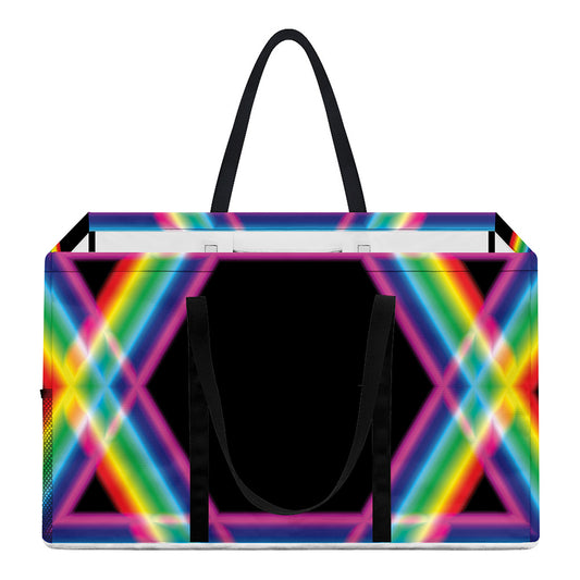 Rainbow Star of David Print Utility Tote Bag