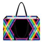 Rainbow Star of David Print Utility Tote Bag