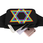 Rainbow Star of David Print Waist Bag