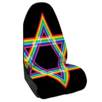 Rainbow Star of David Print Waterproof Car Seat Cover