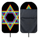 Rainbow Star of David Print Waterproof Car Seat Cover