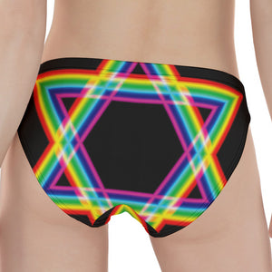 Rainbow Star of David Print Women's Panties