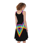 Rainbow Star of David Print Women's Sleeveless Dress