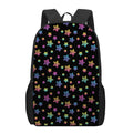 Rainbow Stars Pattern Print 17 Inch Backpack