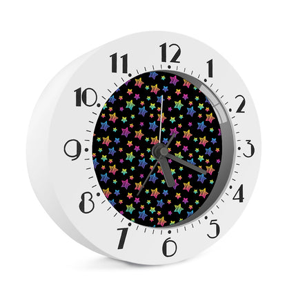 Rainbow Stars Pattern Print Alarm Clock
