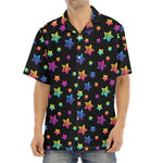 Rainbow Stars Pattern Print Aloha Shirt