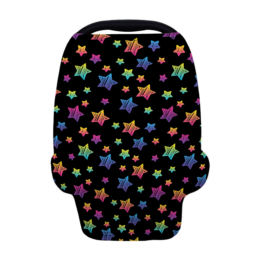 Rainbow Stars Pattern Print Baby Seat Cover