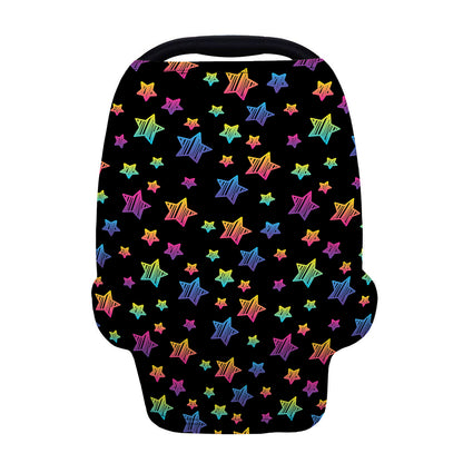 Rainbow Stars Pattern Print Baby Seat Cover
