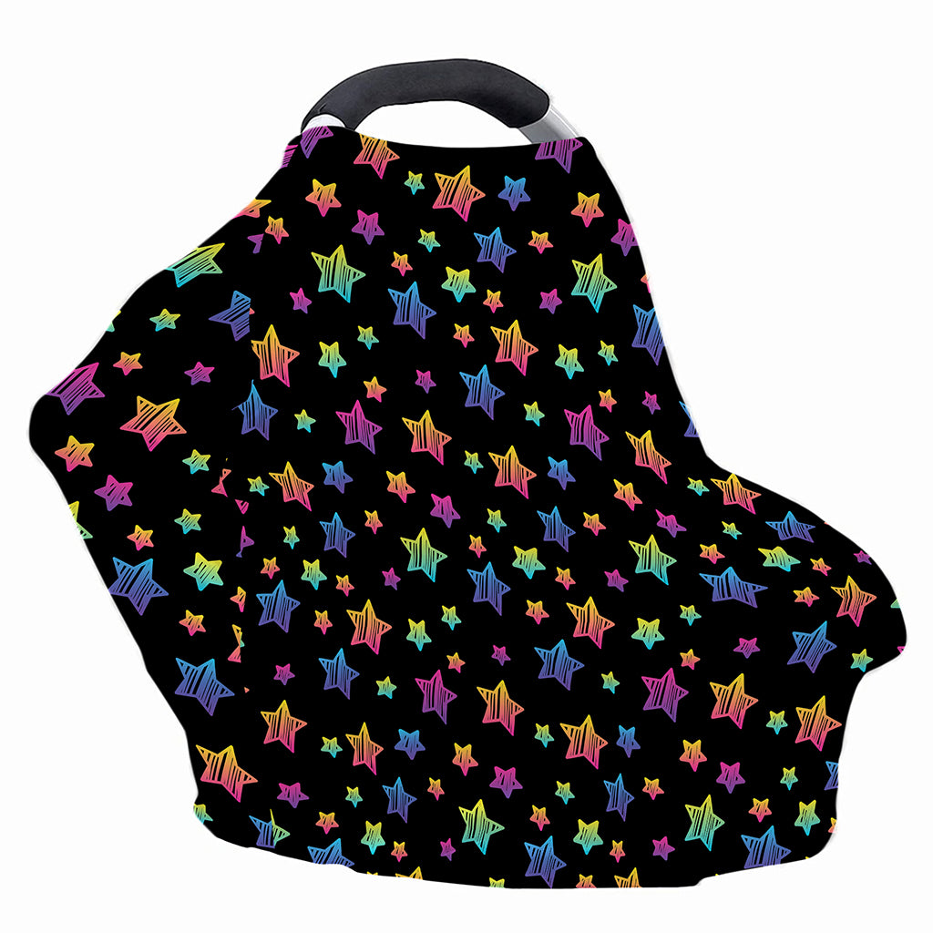 Rainbow Stars Pattern Print Baby Seat Cover