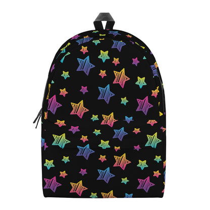 Rainbow Stars Pattern Print Backpack
