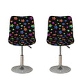 Rainbow Stars Pattern Print Bar Stool Covers