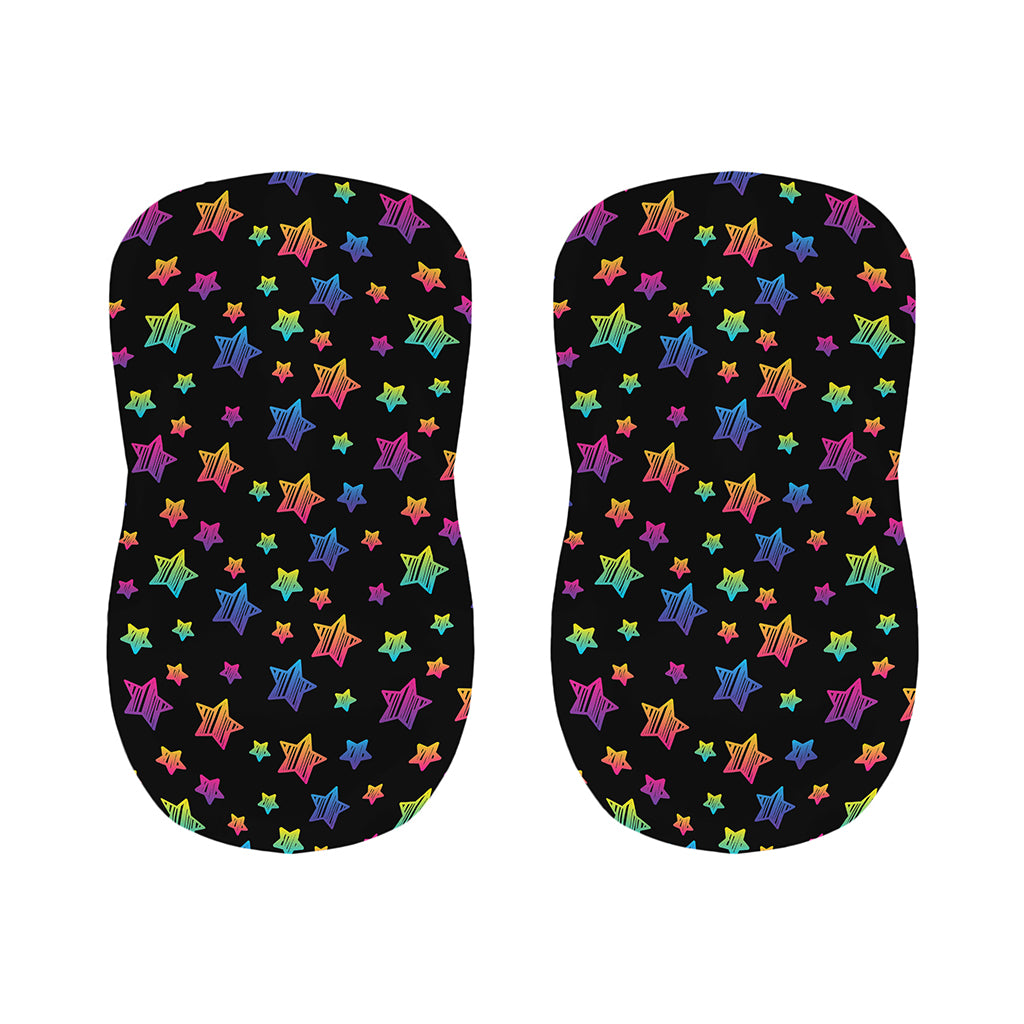 Rainbow Stars Pattern Print Bar Stool Covers